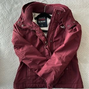 Hollister All Weather Burgundy Coat